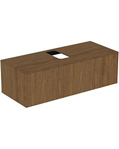 Ideal Standard Conca vanity unit T3931Y5 with cut-out, 2000 pull-out, 120x50.5x37 cm, center, dark walnut veneer