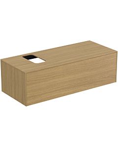Ideal Standard Conca vanity unit T3932Y6 with cutout, 2000 pull-out, 120x50.5x37 cm, right / left, Eiche hell veneer