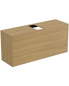 Ideal Standard vasque Conca T3937Y6 avec découpe, coulissant 2000 , 120x37x55 cm, centre, placage Eiche hell