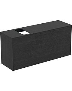 Ideal Standard Conca Waschtisch-Unterschrank T3938Y4 mit Ausschnitt, 1 Auszug, 120x37x55 cm, rechts/links, Eiche geflammt Furnier