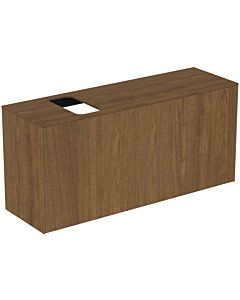 Ideal Standard Conca Waschtisch-Unterschrank T3938Y5 mit Ausschnitt, 1 Auszug, 120x37x55 cm, rechts/links, Walnuss dunkel Furnier