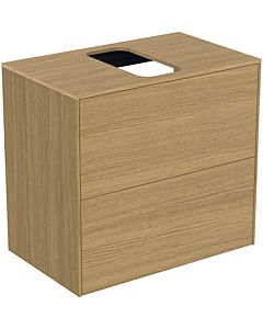 Ideal Standard vasque Conca T3946Y6 avec découpe, 2 tiroirs, 60x37x55 cm, centre, placage Eiche hell