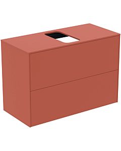 Ideal Standard vasque Conca T3947Y3 avec découpe, 2 tiroirs, 80x37x55 cm, centre, laqué mat Sunset