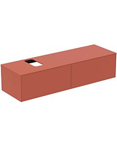 Ideal Standard vasque Conca T3983Y3 avec découpe, 2 tiroirs, 160x50,5x37 cm, laqué mat Sunset