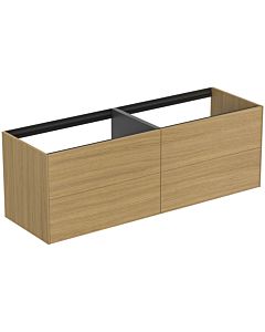 Ideal Standard Conca vanity unit T3990Y6 without vanity top, 4 pull-outs, 160x50.5x54 cm, Eiche hell veneer