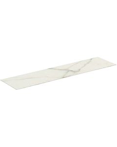 Ideal Standard Conca Keramik-Waschtisch-Platte T4204DH Ausladung 50,5cm, 200 x 50,5 x 0,6 cm, Mamor Calacatta