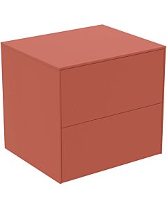 Ideal Standard vasque Conca T4321Y3 sans découpe, 2 tiroirs, 60x50,5x55 cm, laqué mat Sunset