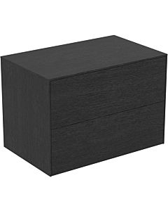 Ideal Standard Conca Waschtisch-Unterschrank T4322Y4 ohne Ausschnitt, 2 Auszüge, 80x50,5x55 cm, Eiche geflammt Furnier
