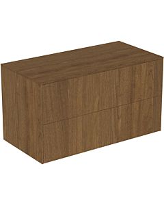 Ideal Standard Conca vanity unit T4323Y5 without cut-out, 2 pull-outs, 100x50.5x55 cm, dark walnut veneer