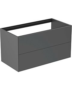 Ideal Standard Conca vanity unit T4357Y2 without vanity top, 2 pull-outs, 100x50.5x54 cm, matt anthracite lacquered