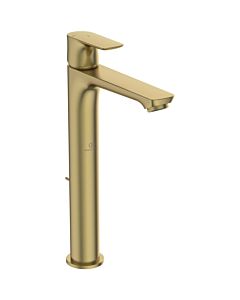 Ideal Standard Connect Air mitigeur lavabo A7026A2 base étendue, Blue start, projection 150mm, avec garniture de vidage , or brossé
