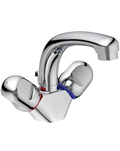 Ideal Standard Waschtisch Armatur Alpha B2039AA verchromt, Ausladung 130 mm, mit Ablaufgarnitur