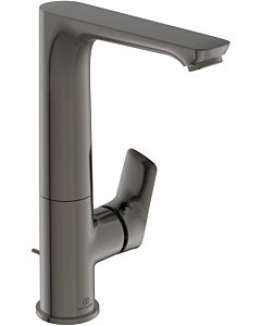 Ideal Standard Connect Air wash basin mixer A7020A5 high swivel cast spout, projection 140mm, with waste set, magnetic grey