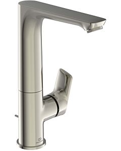 Ideal Standard Connect Air Wash basin mixer A7020GN high swivel cast spout, projection 140mm, with waste set, silver storm