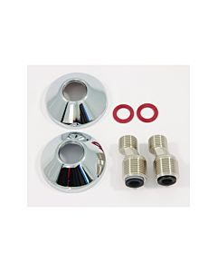 Ideal Standard S-connector, 2 pcs., chrome A963490AA G 1/2xG 3/4, pair, chrome