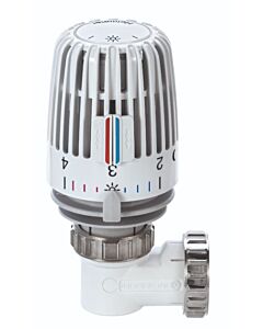 Heimeier Thermostatkopf WK 730000500 weiss, Winkelfrom, eingebauter Fühler, RAL9016