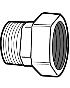 Heimeier Heizkörper-Anschlussverschraubung 50721915 R 1/2xM 34, AMETAL, vernickelt, ohne Lanze