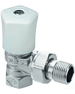 Heimeier Bathroom Radiators Heimeier Bathroom Radiators 0121-05.500 DN 32, corner, gunmetal nickel-plated, with presetting