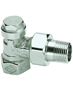Heimeier Rücklaufverschraubung Regulux 035101000 Eck 3/8", vernickelt, absperr-/regulierbar