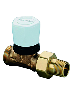 Heimeier flow control valve 1304-02.000 passage, connection R 2000 /2 screw connection, with manual control cap