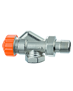 corps de vanne thermostatique Heimeier Eclipse 3460-03.000 Rp 3 / 4xR 3/4, axial, laiton nickelé, raccourci