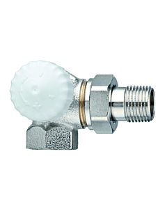 Heimeier Thermostatventill V-exakt II 371302000 Winkeleck links, Rp 1/2", Rotguss vernickelt