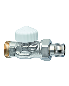 Heimeier Corps de vanne thermostatique V-exact II 3720-02.000 R 2000 / 2xG 3/4 AG, passage droit, bronze nickelé