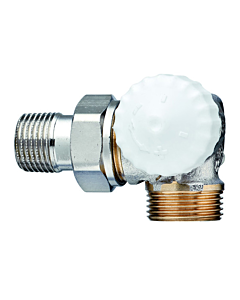 Heimeier Corps de vanne thermostatique V-exact II 3734-02.000 R 2000 / 2xG 3/4 AG, Winkeleck, bronze nickelé, droite