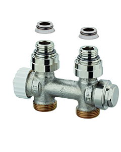 Heimeier Système à deux tubes de vanne Multilux 3850-02.000 Rp 2000 / 2, 2000 , bronze nickelé