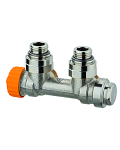 Heimeier Multilux Eclipse Thermostatventil 3866-02.000 Rp 1/2, Eck, Rotguss vernickelt, für Zweirohrsystem