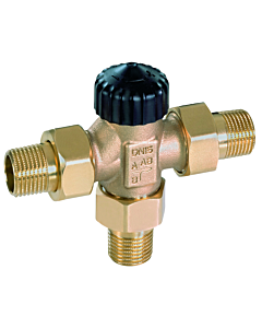 Heimeier three-way mixing valve 4170-04.000 DN 25, flat sealing, gunmetal