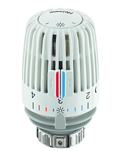 Heimeier thermostatic head 6040-00.500 white, with theft protection with 2 screws