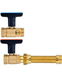 Heimeier Anschlussset 4 für Dynacon 9339-04.800 mit Globo Kugelhahn, für Wärmemengenzähler