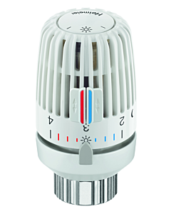 Heimeier thermostatic head 9711-24.500 with clamp connection and zero position, white, for valve radiators