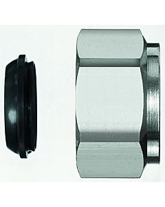 Heimeier Klemmverschraubung 1313-15.351 G 3/4, Messing vernickelt, weich dichtend, Ø 15mm