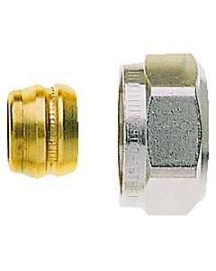 Heimeier raccord à compression 3831-18.351 G 3/4, laiton nickelé, pour tube CU/acier, Ø 18mm