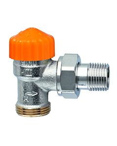 Heimeier Eclipse thermostatic valve body 3935-02.000 R 2000 / 2xG 3/4 AG, corner, gunmetal nickel-plated