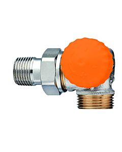 Heimeier Corps de vanne thermostatique Eclipse 3939-02.000 R 2000 / 2xG 3/4 AG, Winkeleck, droite, bronze nickelé