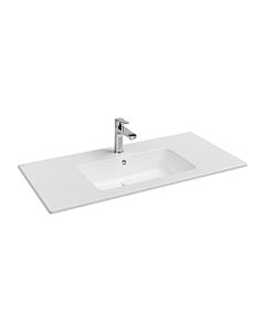 Lavabo plat Isvea SistemaT 10SL50101 trou pour robinet, trop-plein, 101 cm, blanc
