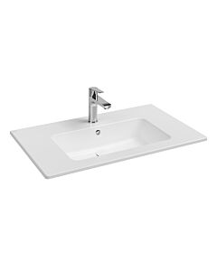 Lavabo plat Isvea SistemaT 10SL51081 trou pour robinet, trop-plein, 81 cm, blanc