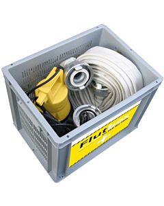 Jung Pumpen Flutbox komplett mit Pumpe JP09479 mit Feuerwehrschlauch und Behälter, Tauchpumpe. für Hochwasser