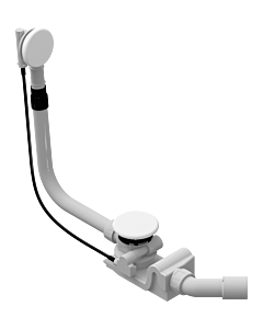 Kaldewei Centro duo waste / overflow set 687772100716 city anthracite matt, special, with integrated filling function, for bathtub