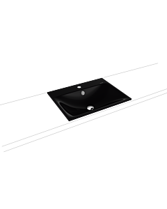 Kaldewei Silenio vasque à encastrer 907706013701 trop-plein, trou pour 2000 , 3037, 60 x 46 cm, effet perlant noir