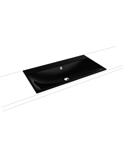 Kaldewei Silenio vasque à encastrer 907806003701 3038, 90 x 46 cm, effet perle noire, trop-plein, sans trou pour robinetterie