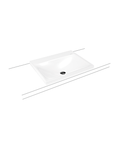 Kaldewei Silenio washbasin 903906033715 3040, 60 x 46 x 4 cm, catania gray matt, pearl effect, overflow, 3 tap holes