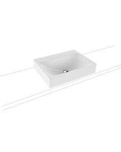Kaldewei Silenio Aufsatz-Waschtisch 904106313001 3042, 60 x 46 x 12 cm, weiß Perl-Effekt, ohne Überlauf, ohne Hahnloch