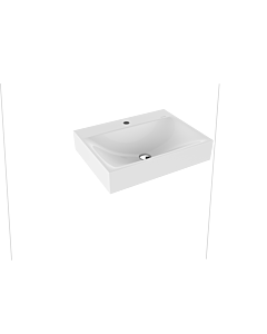 Kaldewei Silenio wall-mounted washbasin 904306303001 3044, 60 x 46 x 12 cm, white pearl effect, without overflow, with tap hole