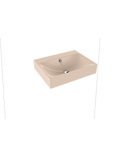 Kaldewei Silenio wall-mounted washbasin 904306003030 3044, 60 x 46 x 12 cm, bahama beige pearl effect, with overflow, without tap hole