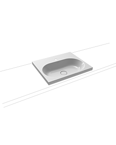 Kaldewei Centro bassin tour 902 806 013 199 3055, 60x50cm, effet perle manhattan, sans trop - plein, 1 trou de coulée