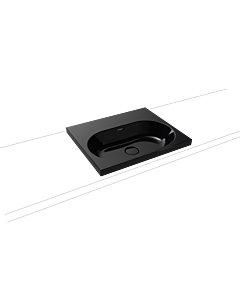 Kaldewei Centro bassin tour 902 806 003 701 3055, 60x50x4cm, effet perle noire, sans trop - plein, sans trou de coulée